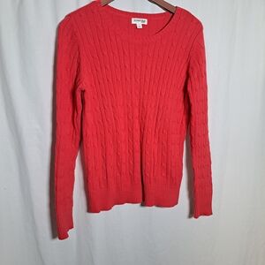 St. John's Bay Vibrant Red Crew Neck Sweater